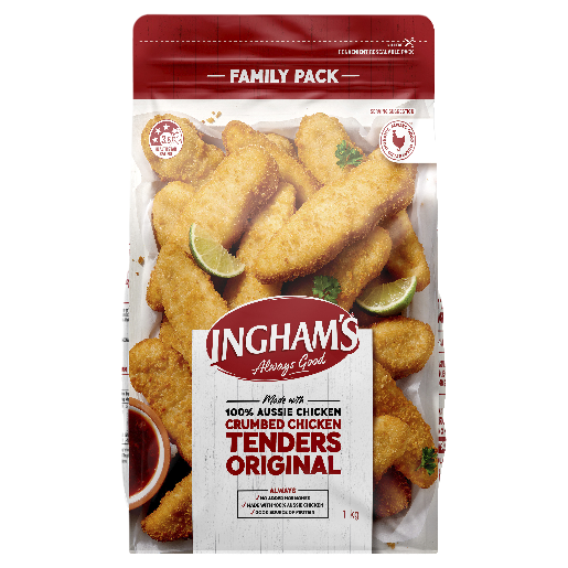 Ingham's Crumbed Chicken Tenders Original 1kg
