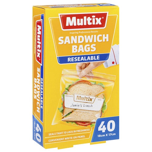 Multix Sandwich Bag Resealable 40pk