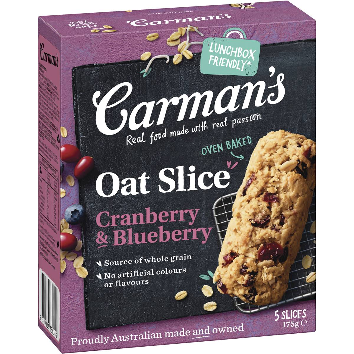 Carman's Oat Slice Berry 5pk