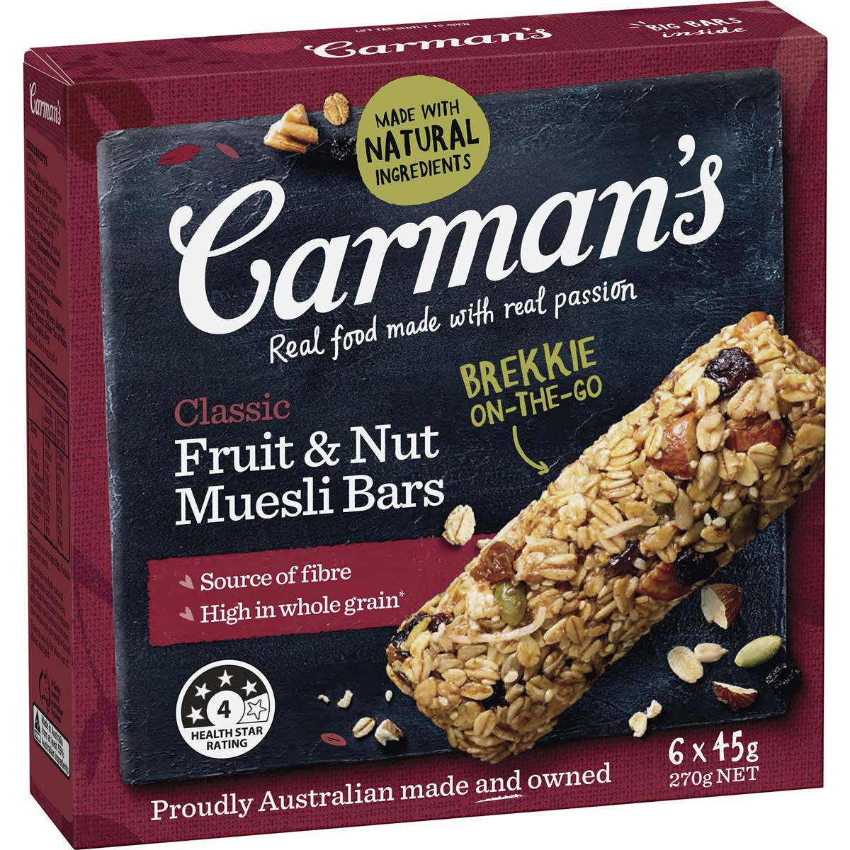 Carman's Classic Fruit Muesli Bars 6 pk
