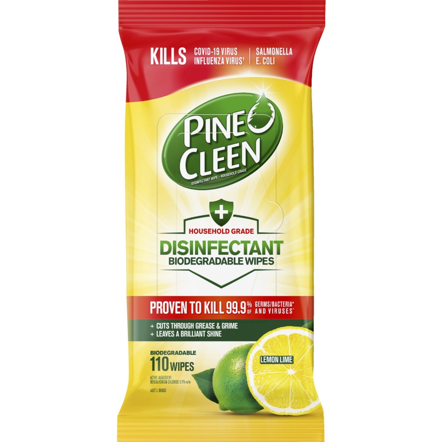 Pine O Cleen Lemon Wipes 110pk