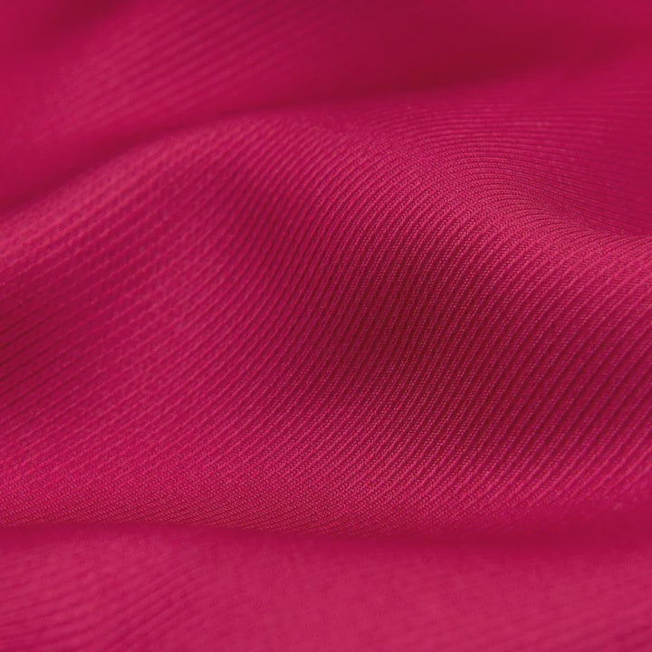 Magenta 90cm Ribbed Silk Scarf