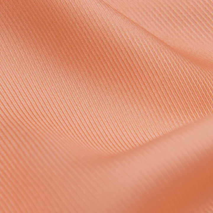 Peach 70cm Ribbed Silk Scarf