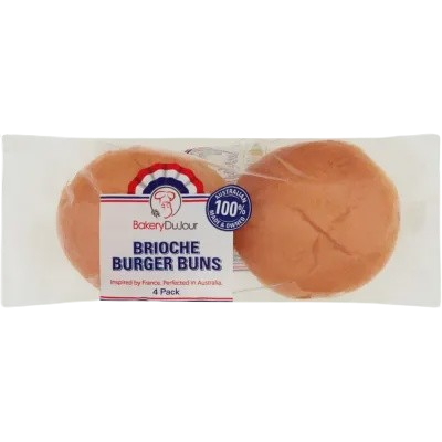 Brioche Buns Burger 4pk 200g