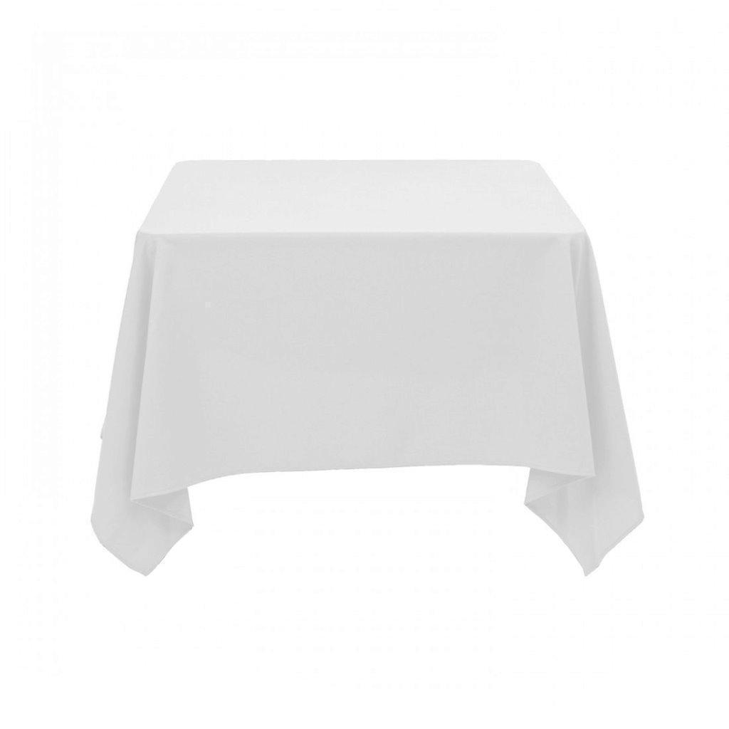 Tablecloth White 137 x 137 "LinenLook" 100% Polyester
