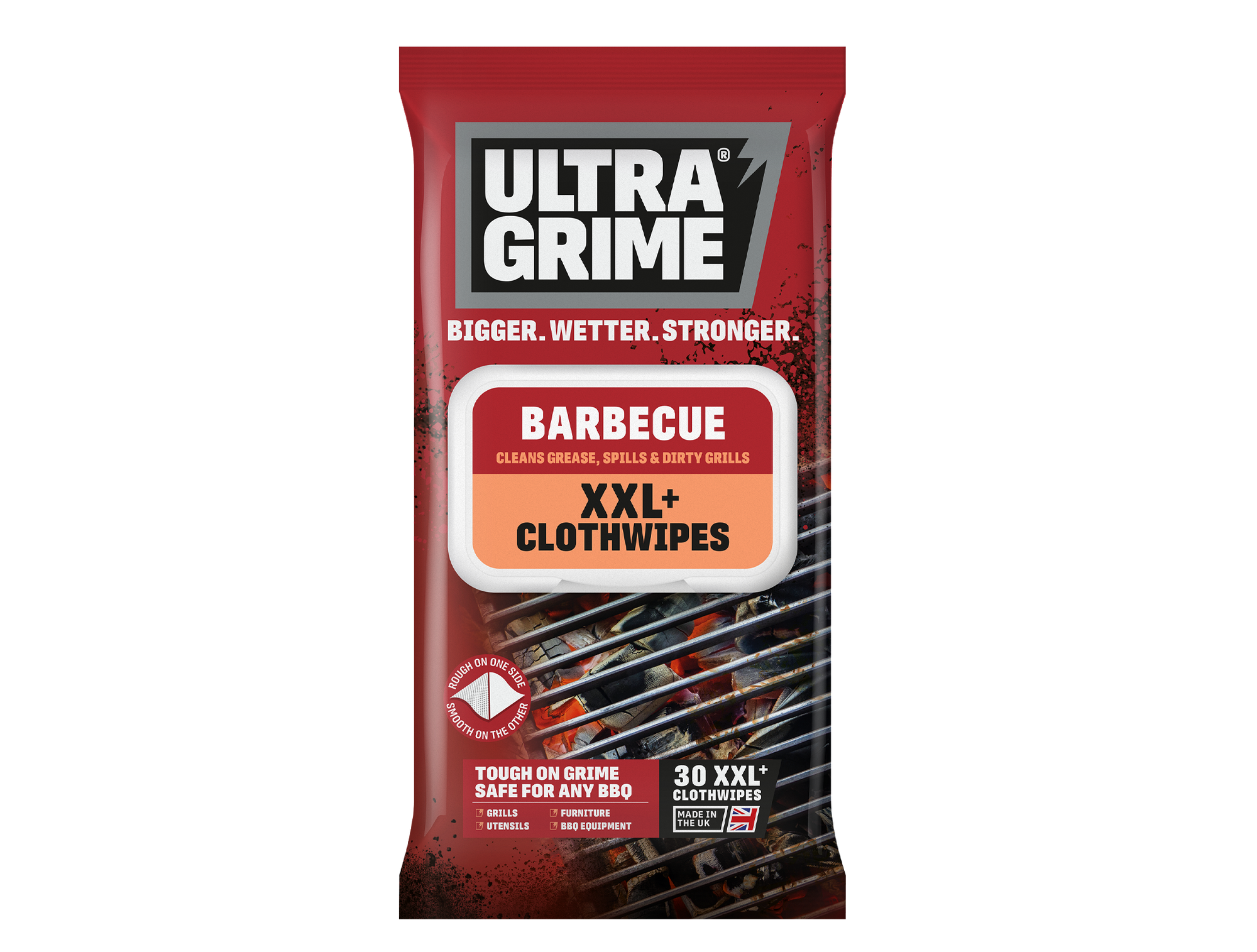 UltraGrime Barbecue XXL+ Clothwipes 30pk