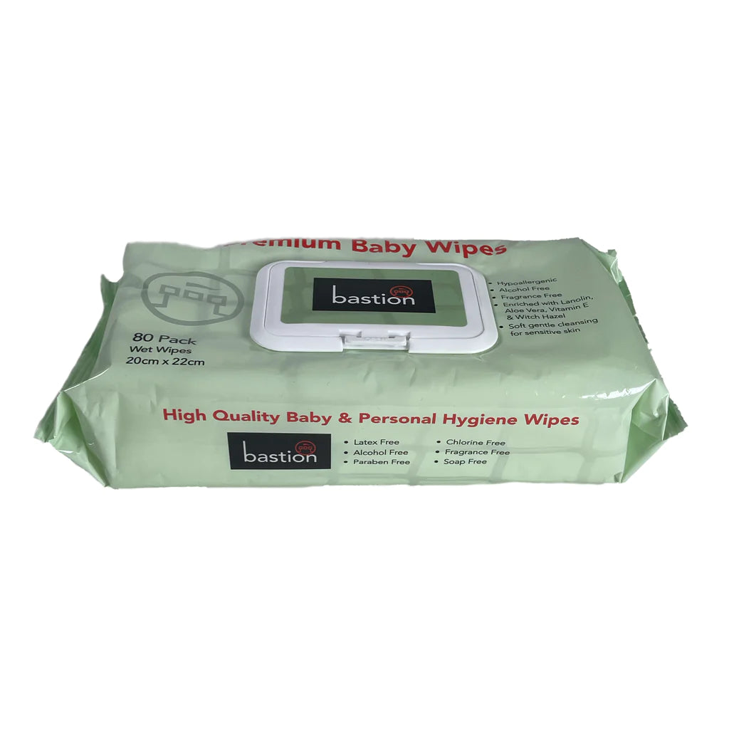 Bastion Premium Baby Wipes 80pk