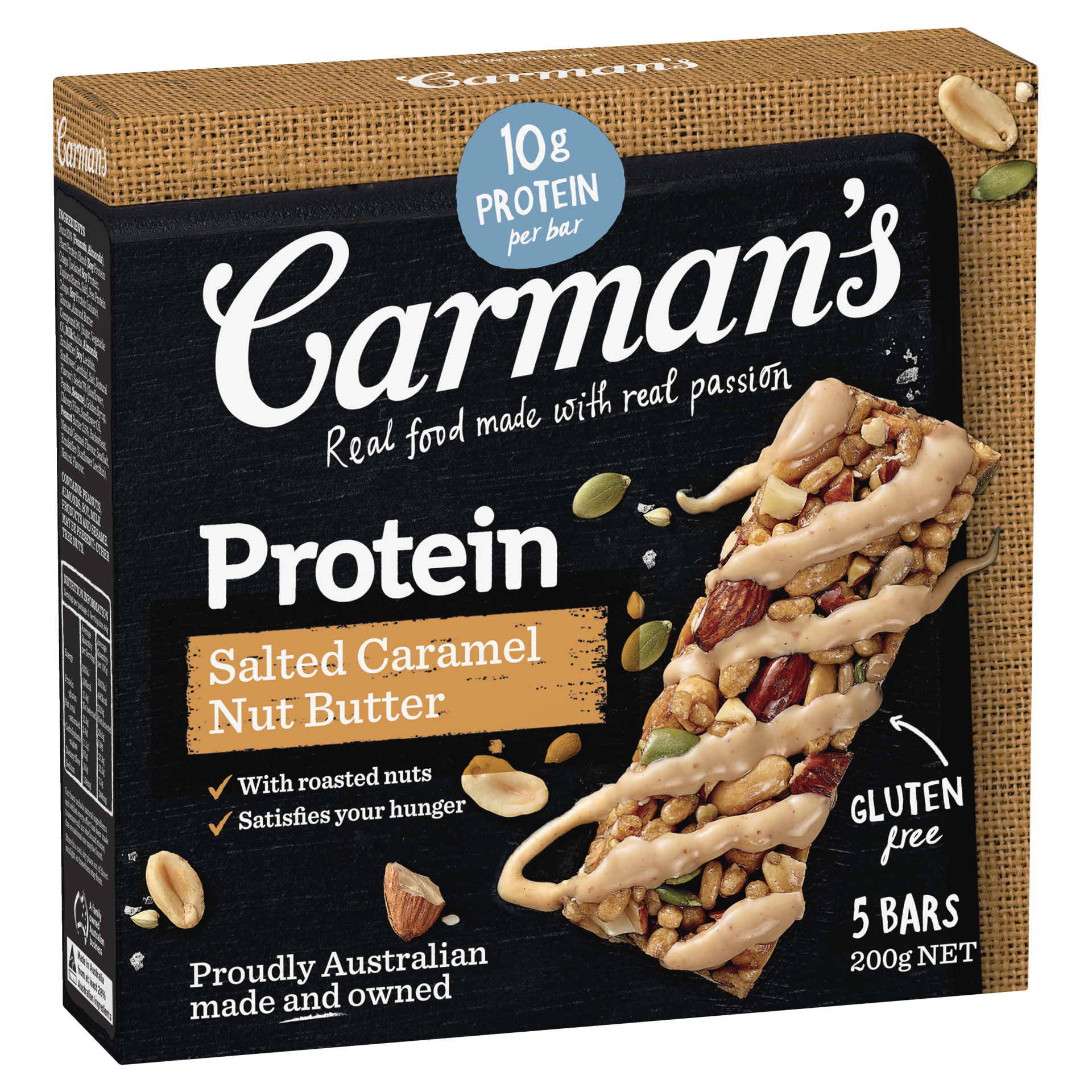 Carman's Salted Caramel Nut Butter Protein Bars 5pk