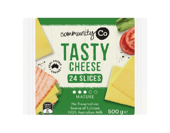 Community Co Sliced Tasty Cheese 500g