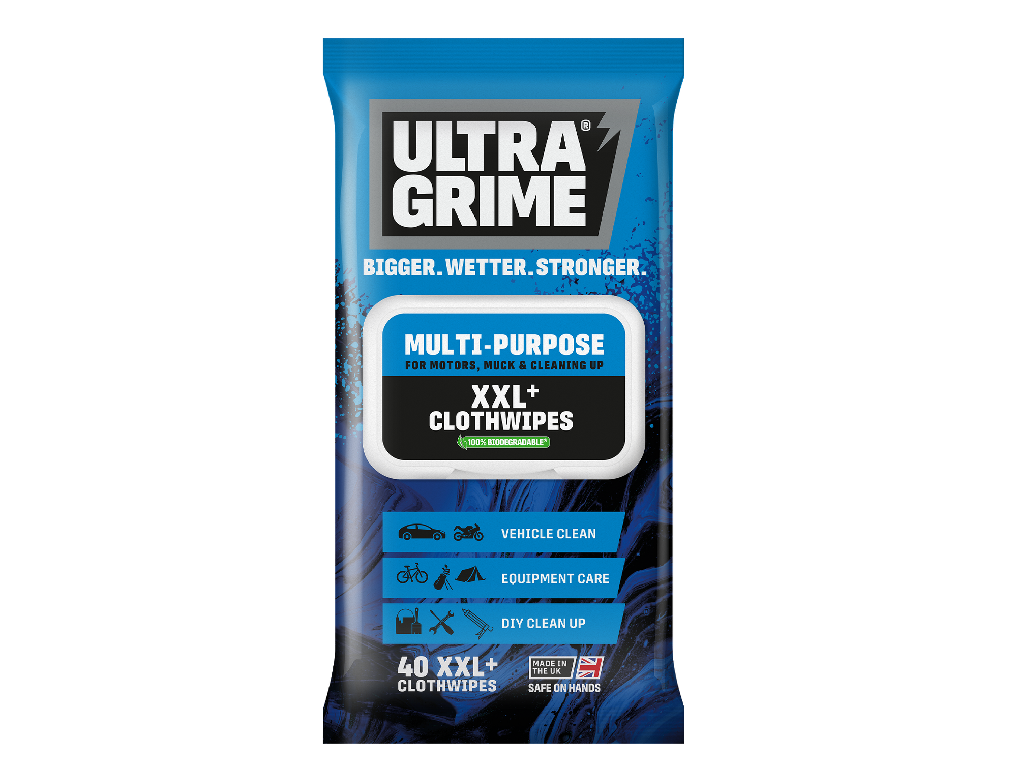 UltraGrime Multi-Purpose Original XXL+ Clothwipes 40pk
