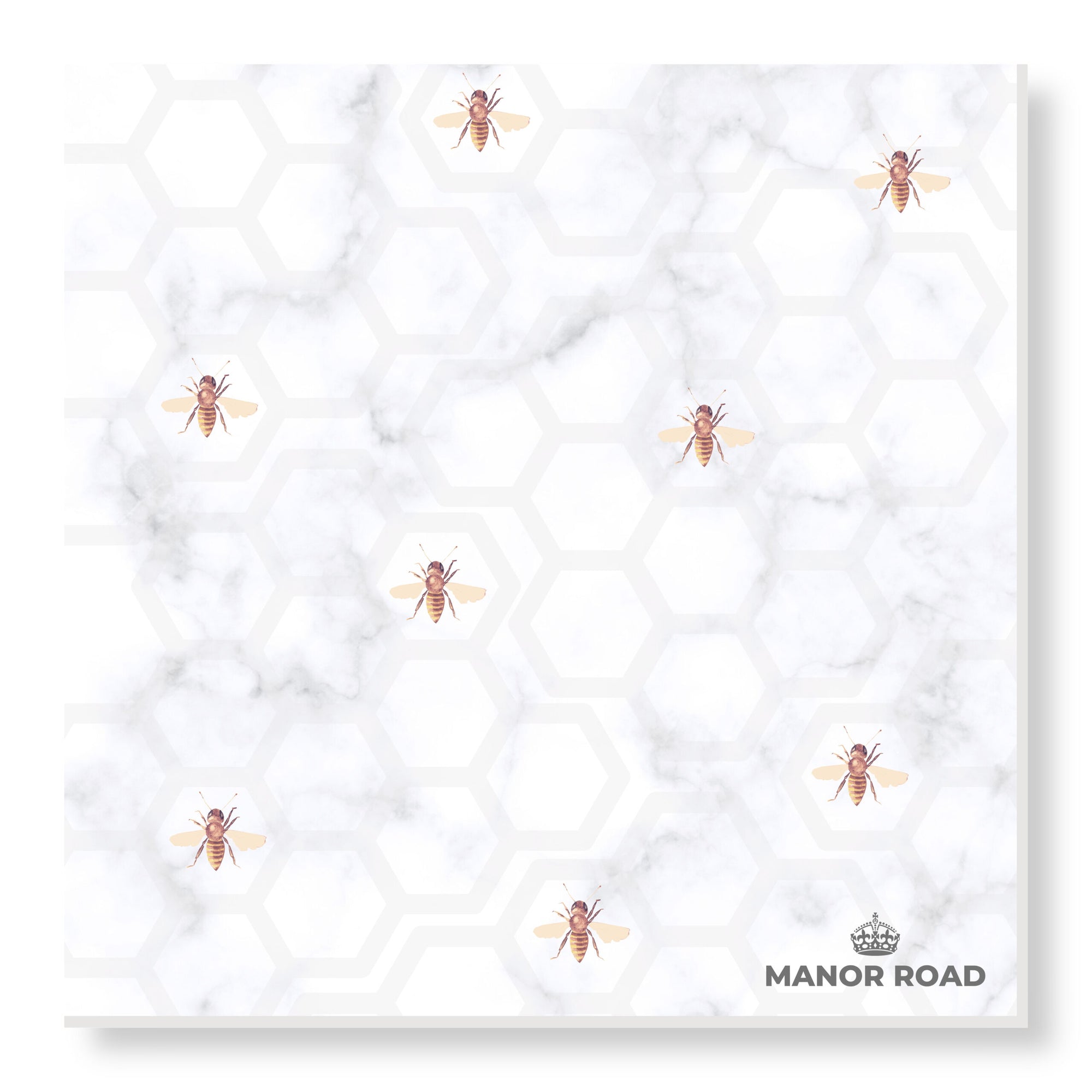 Manor Road Marbled Bee Dinner Napkin 20pk
