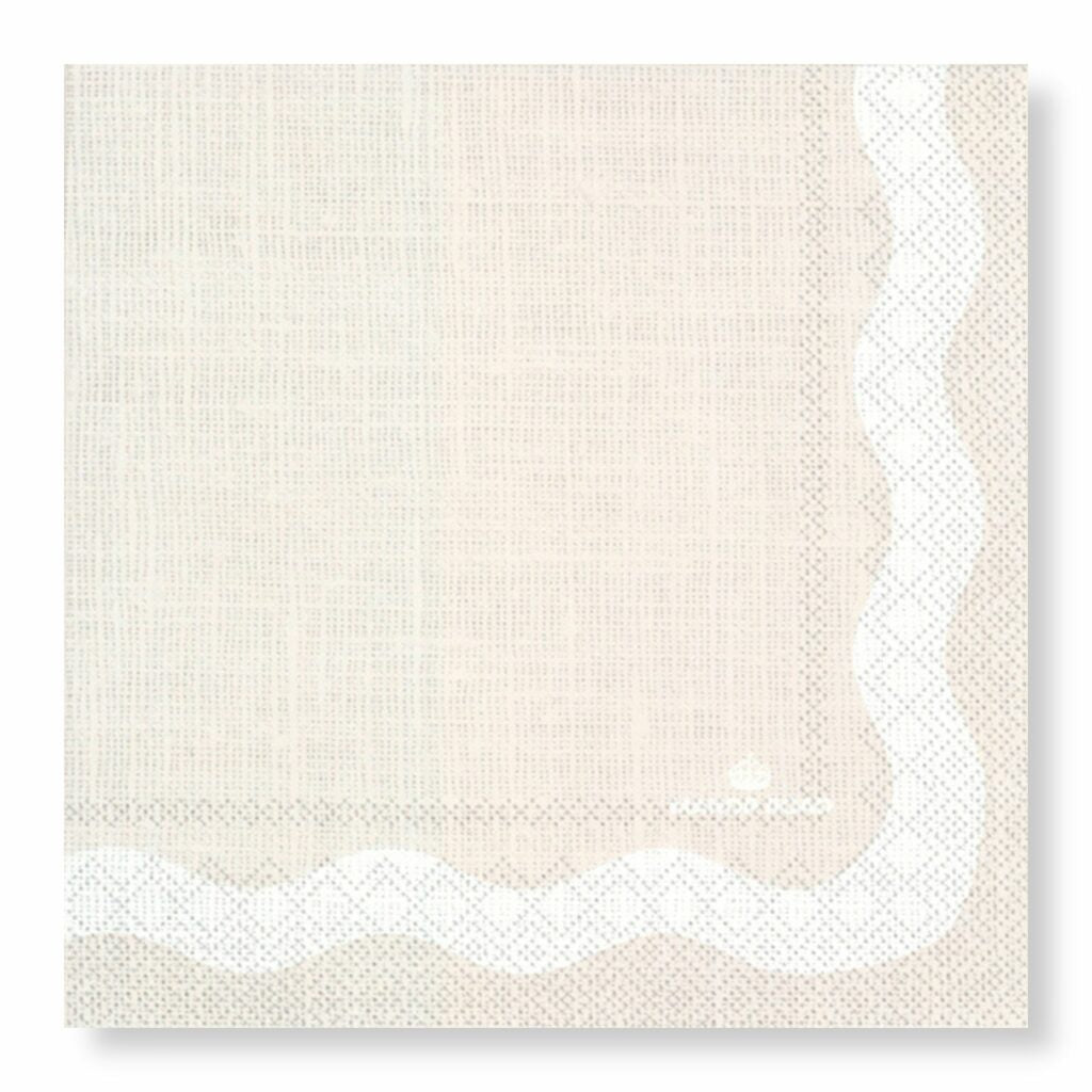 Manor Road Linen Wave Beige Dinner Napkins 20pk