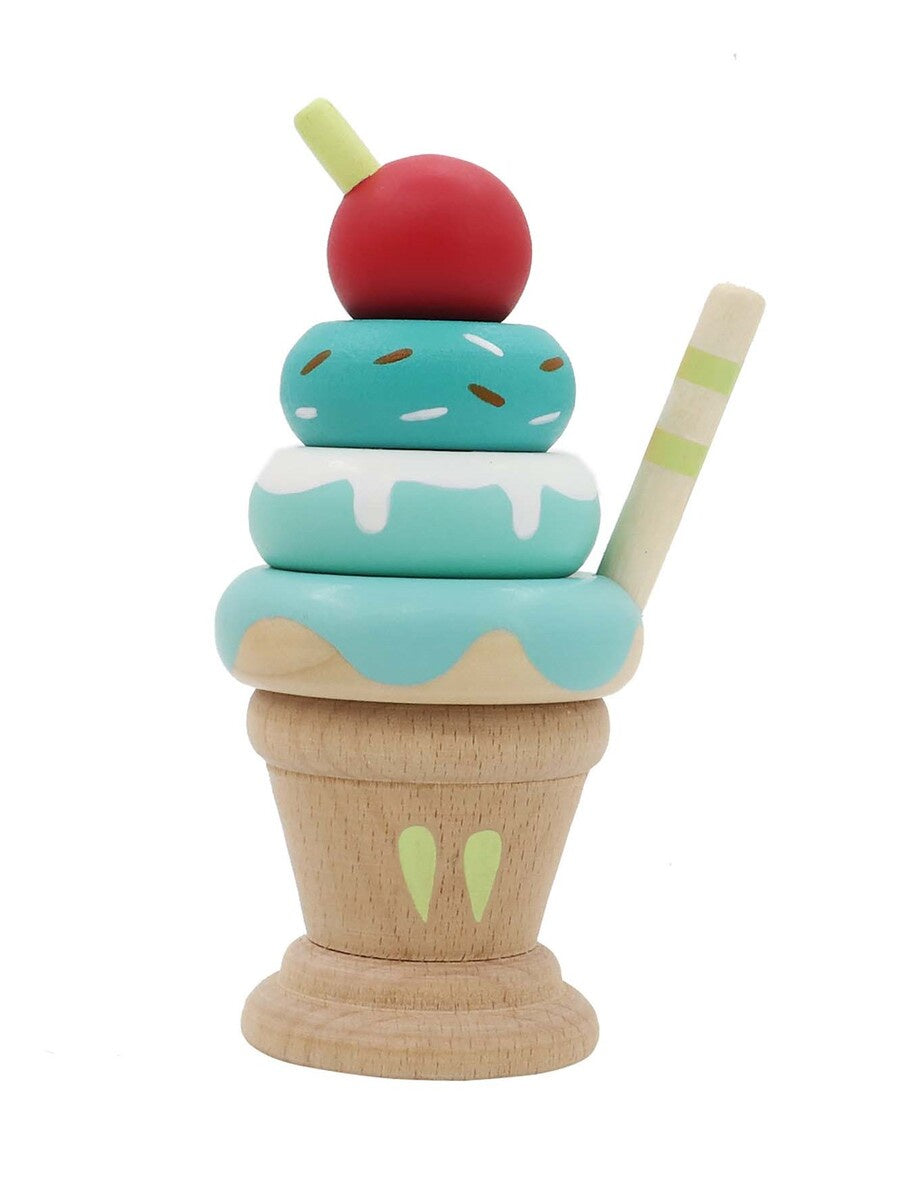 Wooden Stacking Ice Cream - Mint