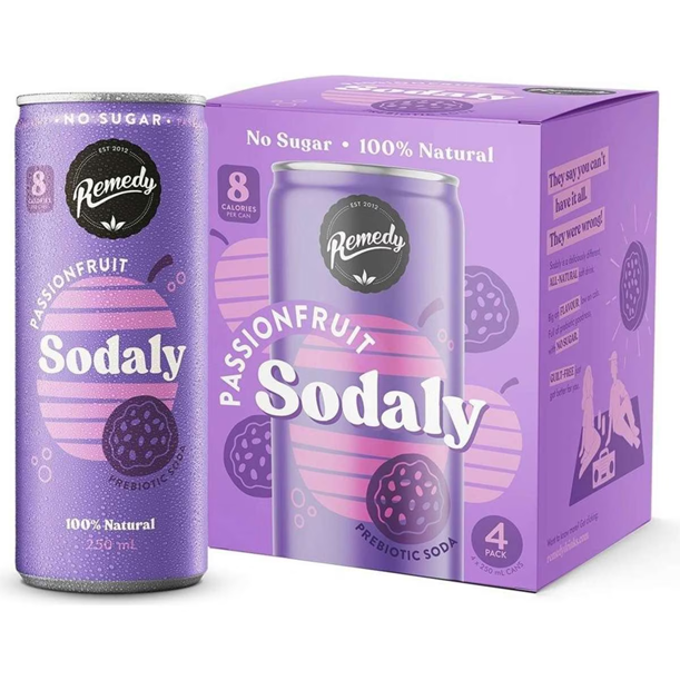 Remedy Sodaly Multipack - Passionfruit 4x250ml