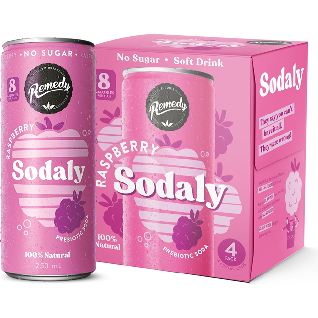 Remedy Sodaly Multipack - Raspberry 4x250ml