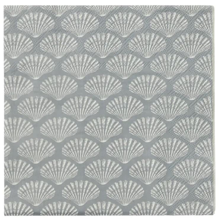 Assemble Seashells Denim Lunch Napkins 20pk
