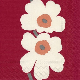 Marimekko 60th Anniversary Red Lunch Napkins 20pk