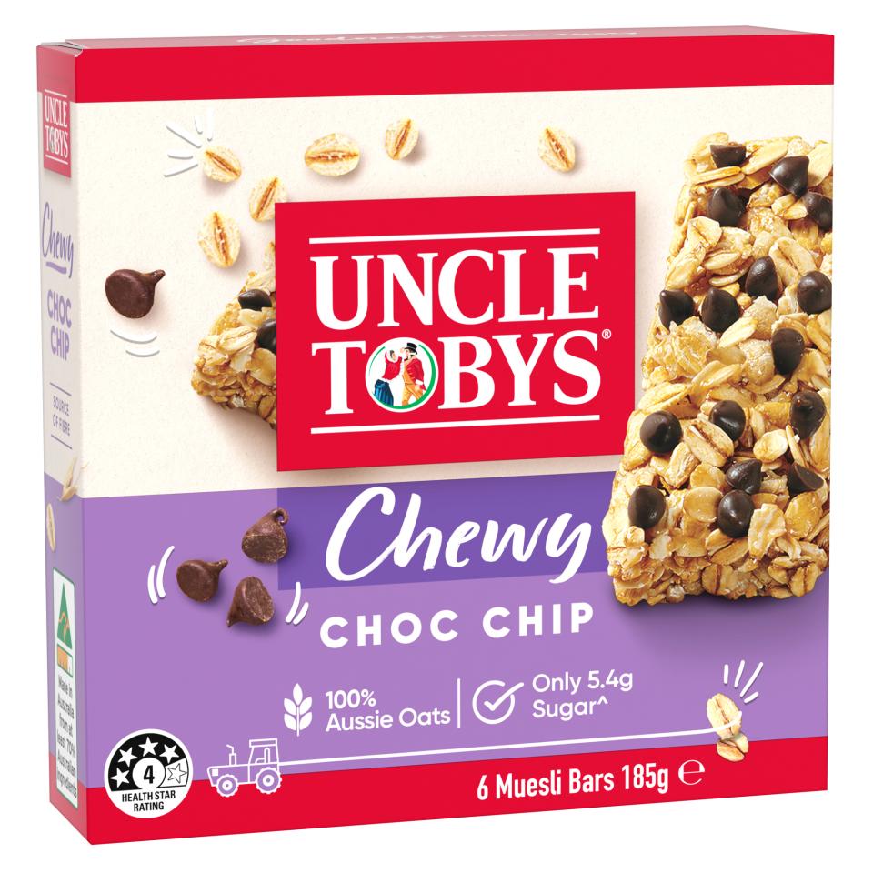 Uncle Toby's Muesli Bars Chewy Choc Chip 185g