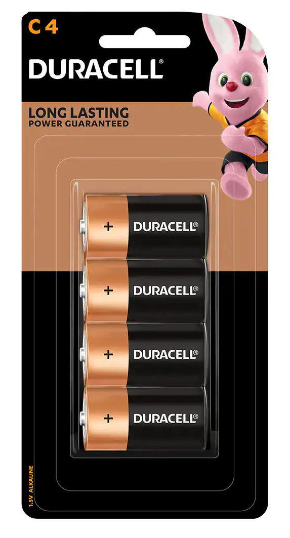 Duracell Batteries C Pk 4