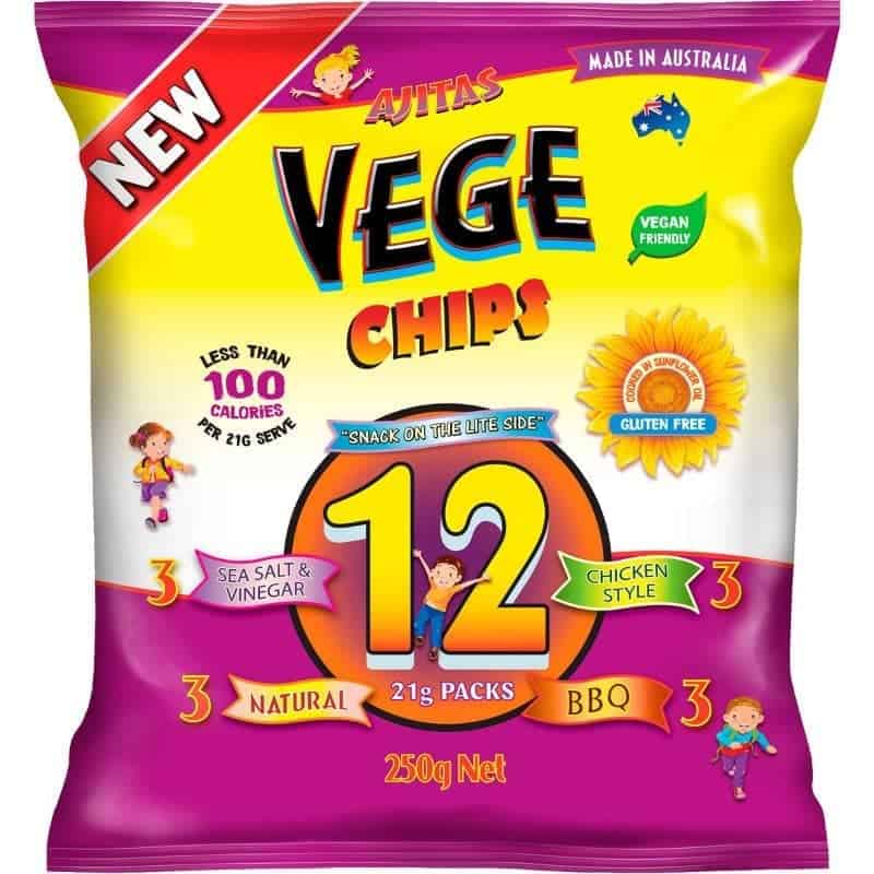 Ajitas Vege Chips Multipack 12pk