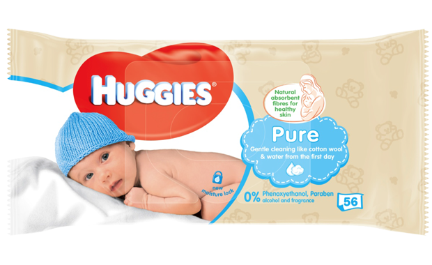 Huggies Baby Wipes Pure 56pk