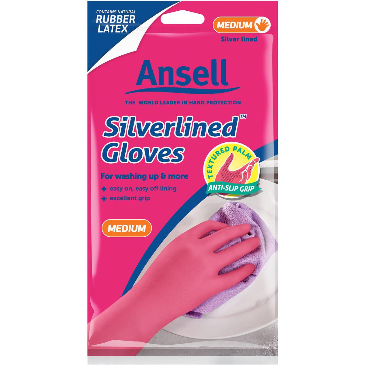 Ansell Silver Lined Gloves Medium
