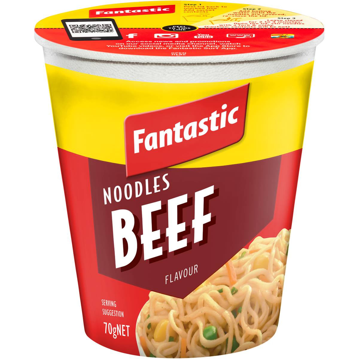 Fantastic Cup Noodles Beef 70g