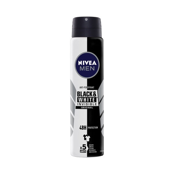 Nivea Deodorant Aerosol Mens Black & White 250g
