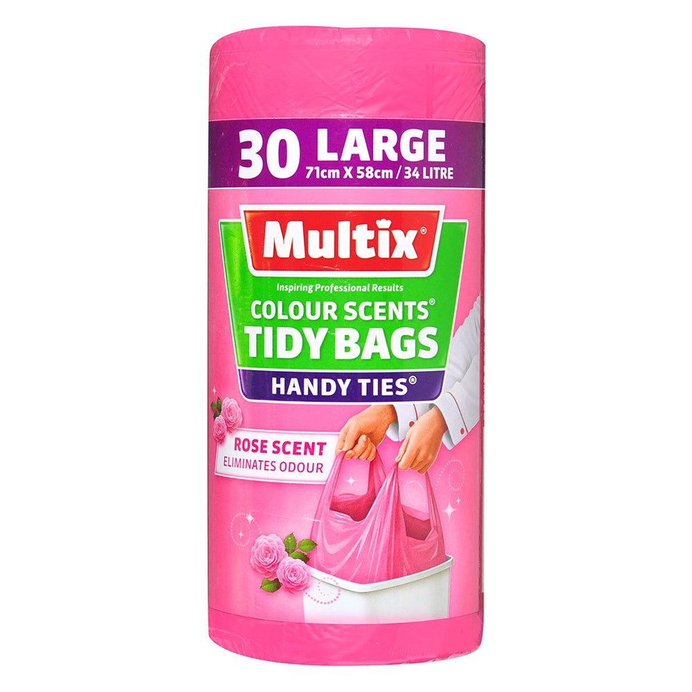 Multix Tidy Bag Rose Scent Large 34L 30pk