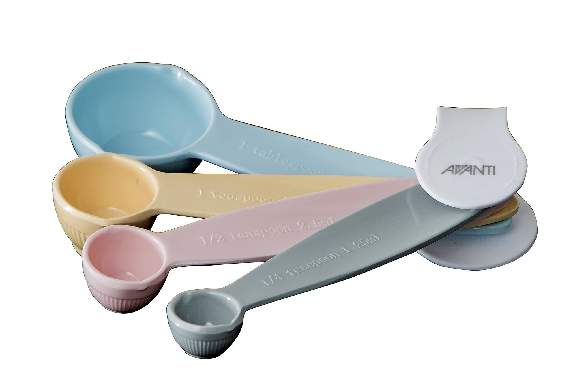 Avanti Ribbed Measuring Spoons Pastel