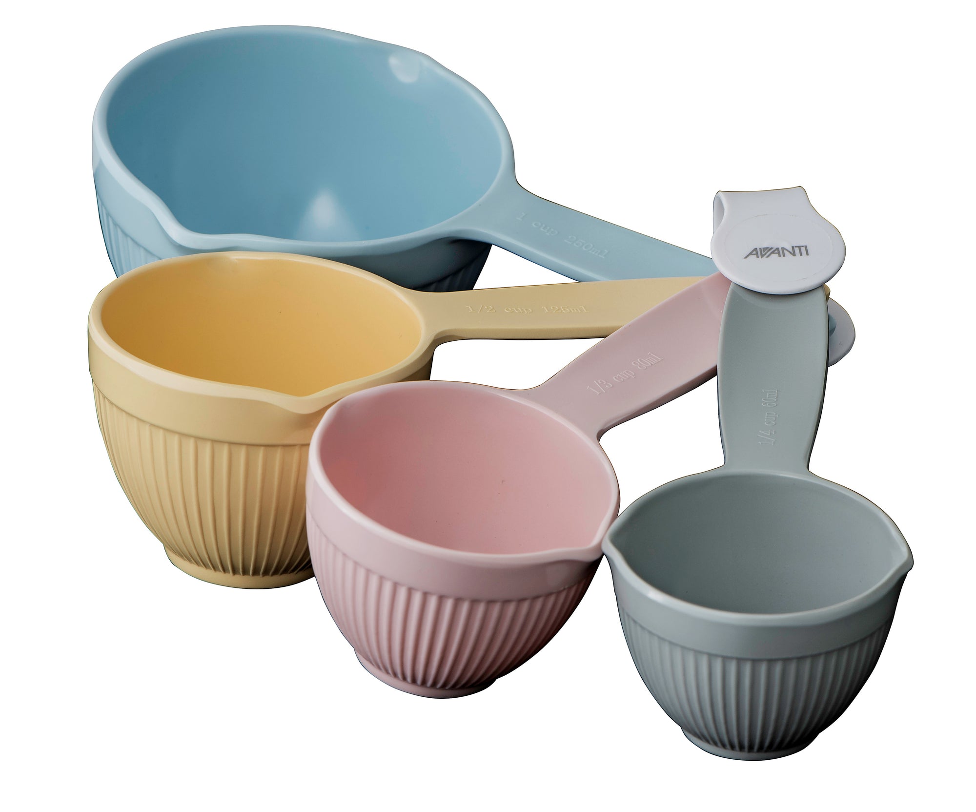 Avanti Ribbed Measuring Cups Pastel