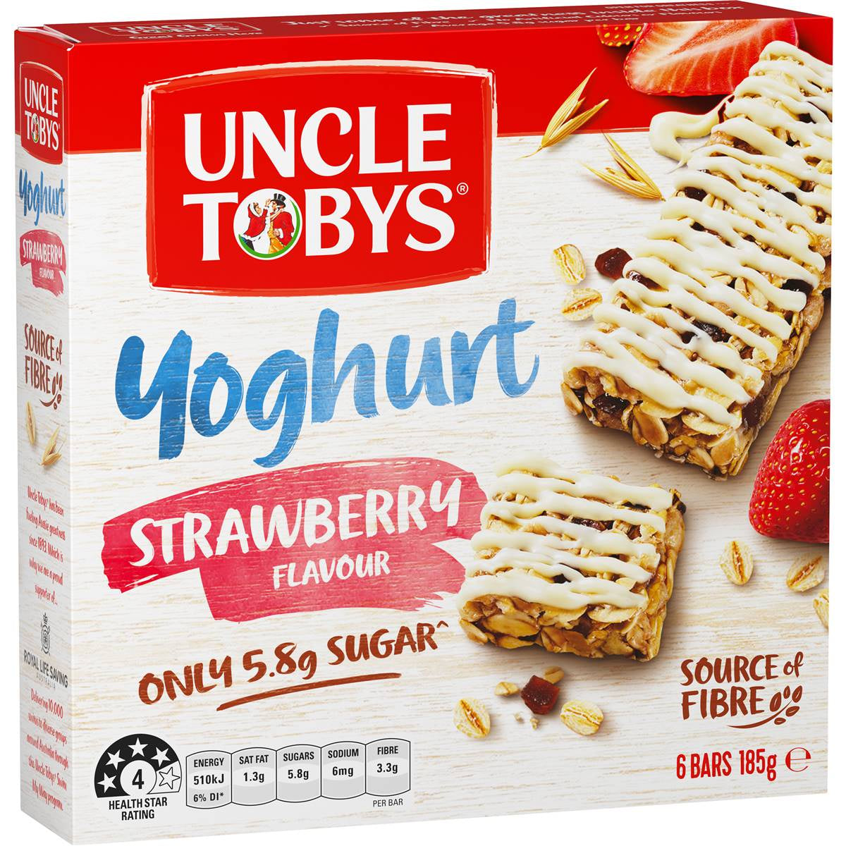 Uncle Toby's Muesli Bar Strawberry Yoghurt 185g