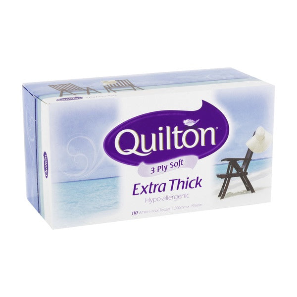 Quilton 3ply 110s White Facial Tissue
