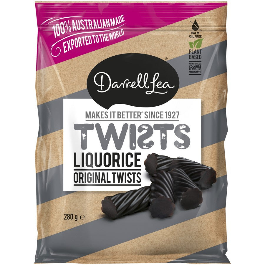 Darrell Lea Liquorice Twists 280g