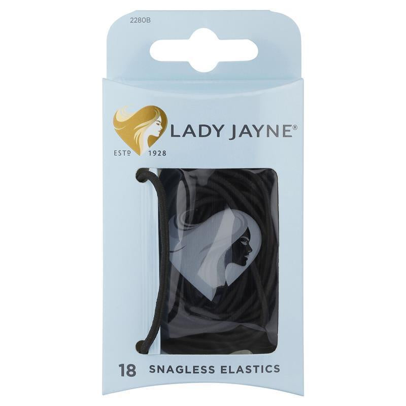 Lady Jayne Elastic Thin Black 18pk
