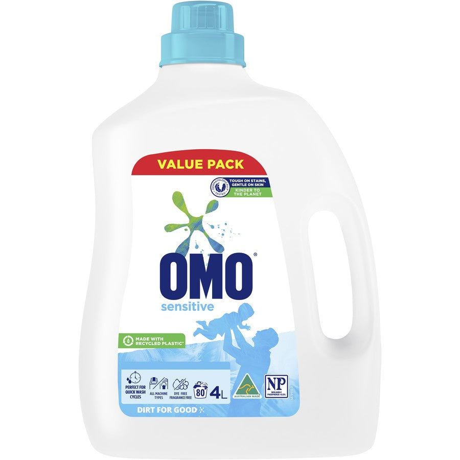Omo Front & Top Loader Sensitive Laundry Liquid 4L
