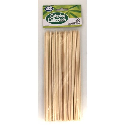 Bamboo Skewer 200mm 100pk
