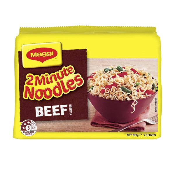 Maggi 2 Minute Noodles Beef 5x74g