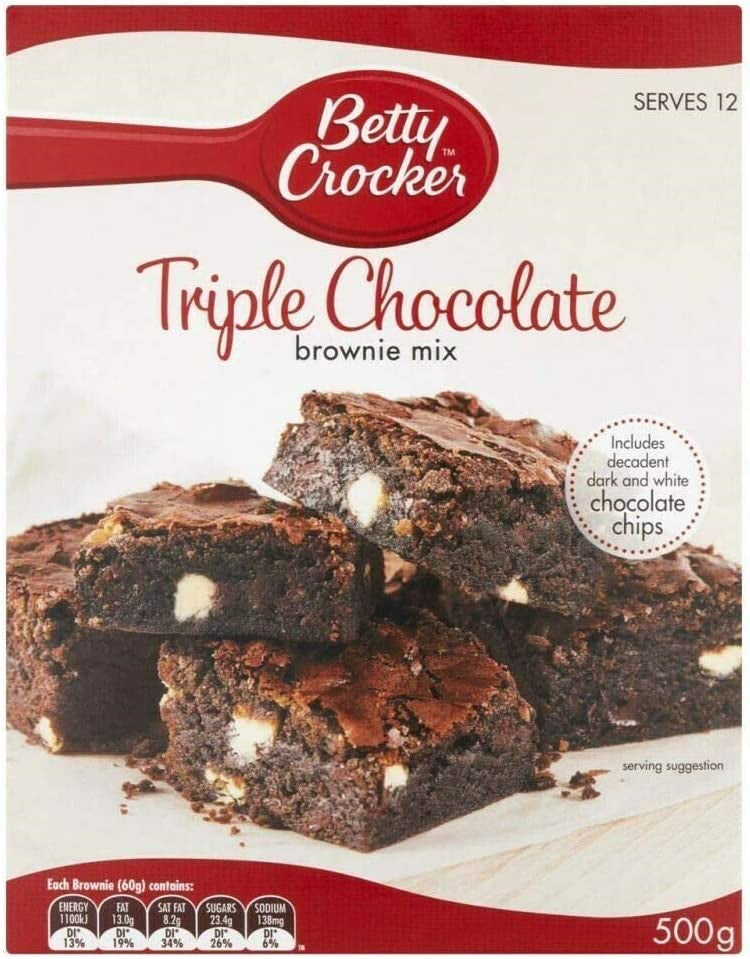 Betty Crocker Triple Chocolate Fudge Brownie Mix 500g