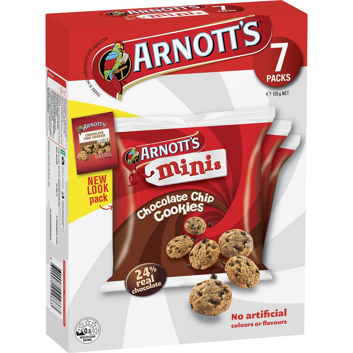 Arnott's Mini Choc Chip Cookie Multipack Biscuits 7pk