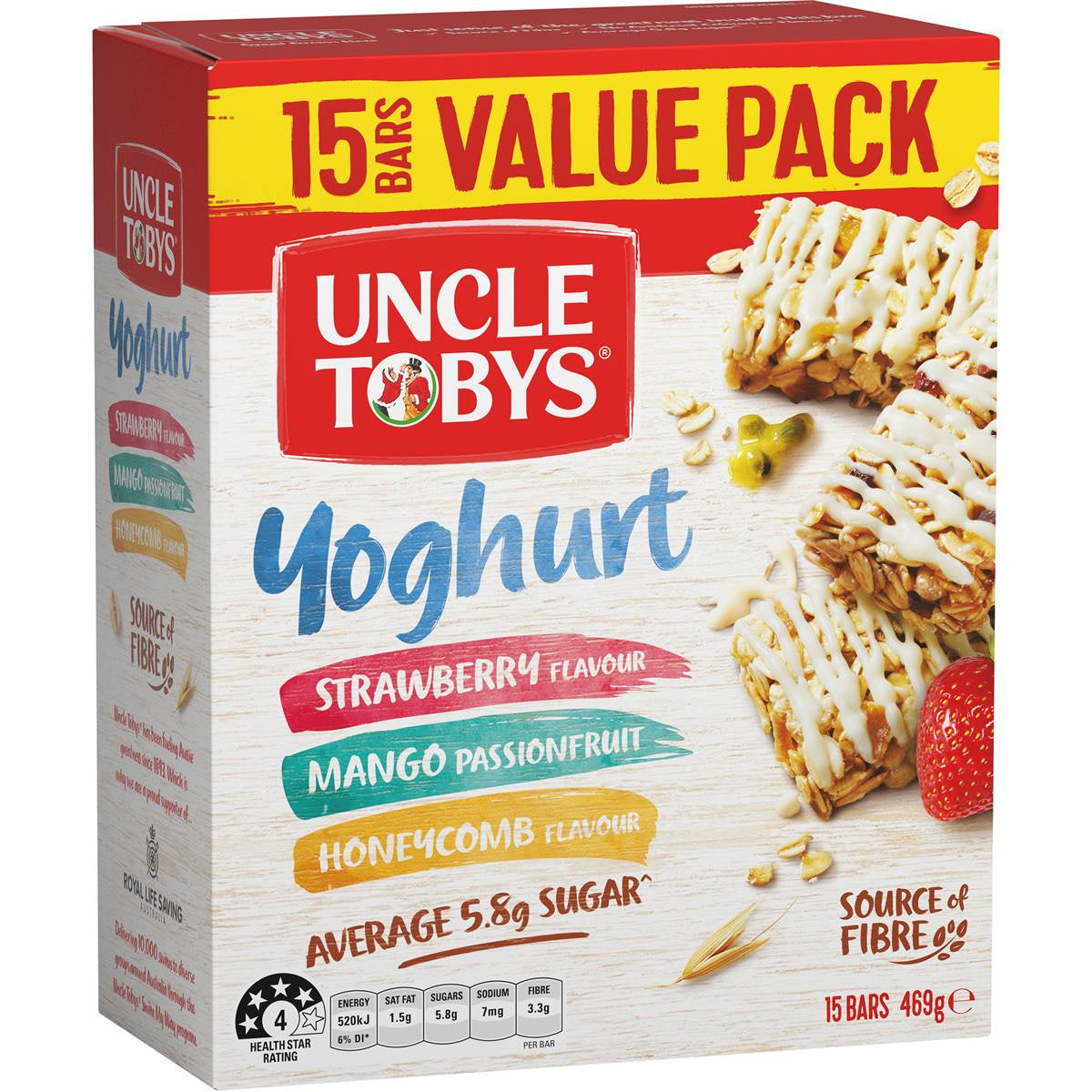 Uncle Toby's Muesli Bar Yoghurt Variety Pack 469g