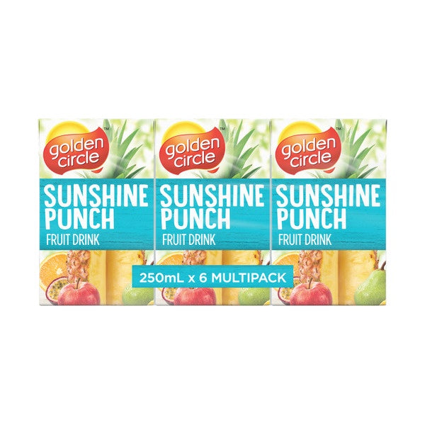 Golden Circle Sunshine Punch Poppers 250ml 6pk