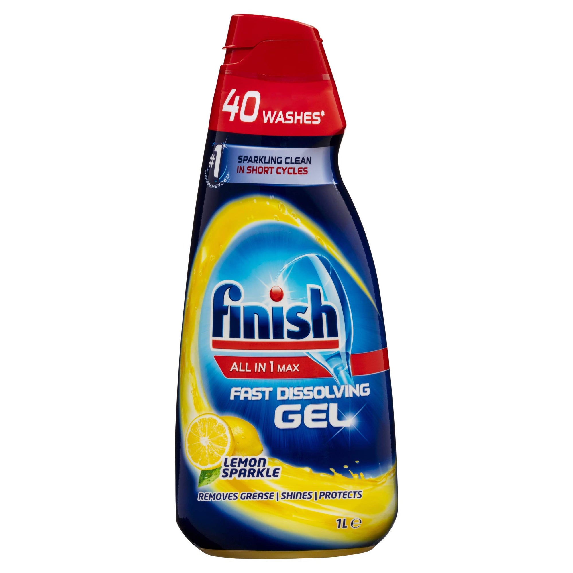 Finish Dishwashing Gel Max In 1 Shine Lemon 1L