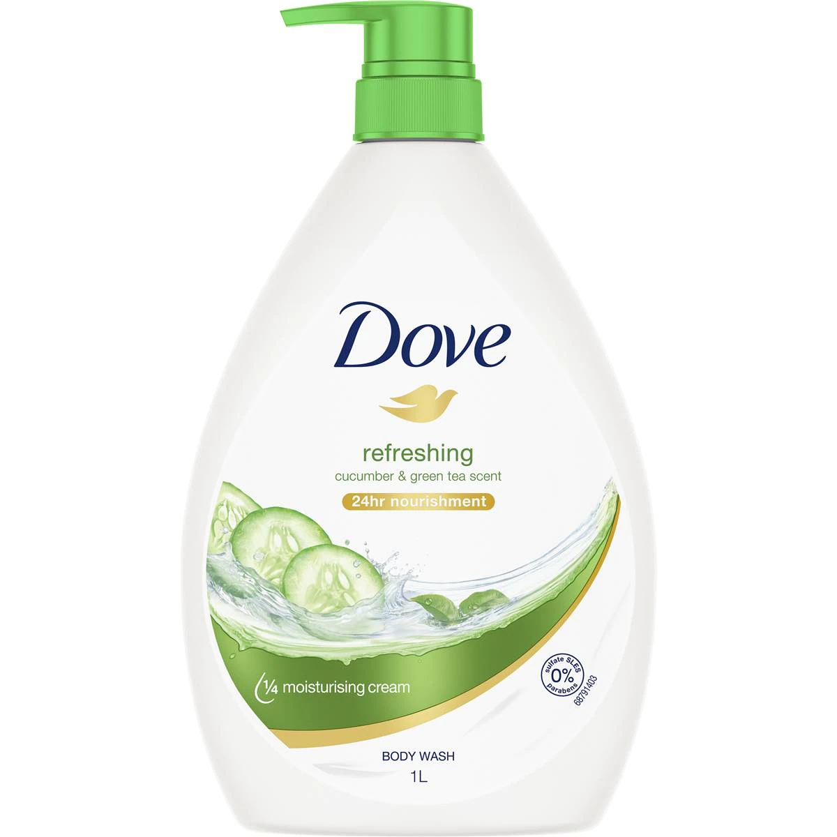 Dove Body Wash Cucumber & Green Tea 1L