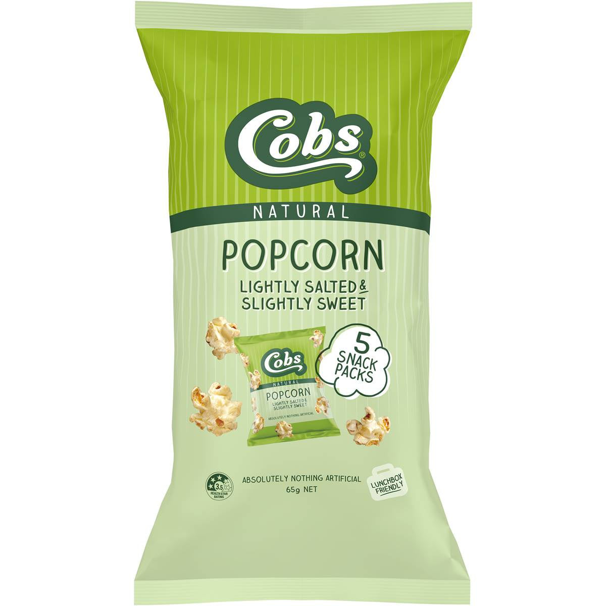 Cobbs Popcorn Lightly Salted & Sweet 5pk