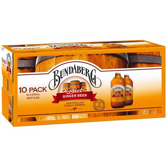 Bundaberg Diet Ginger Beer 10x375ml
