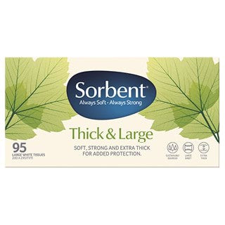 Sorbent Thick & Large Tissues 95pk