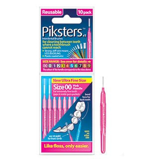 Piksters Interdental Brushes Size 00  10Pk