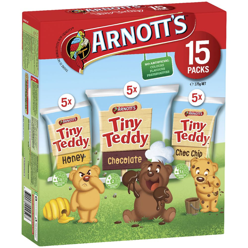 Arnott's Tiny Teddy Variety Box 375g