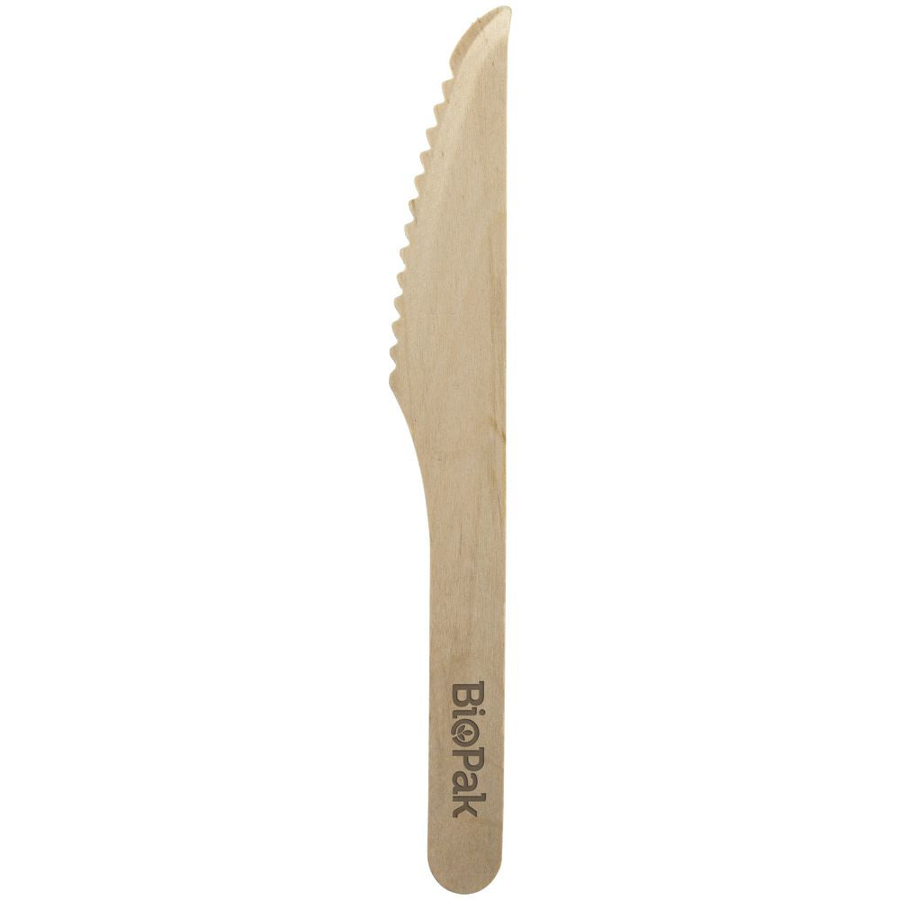 Biopak Wooden Knife 16cm 100pk